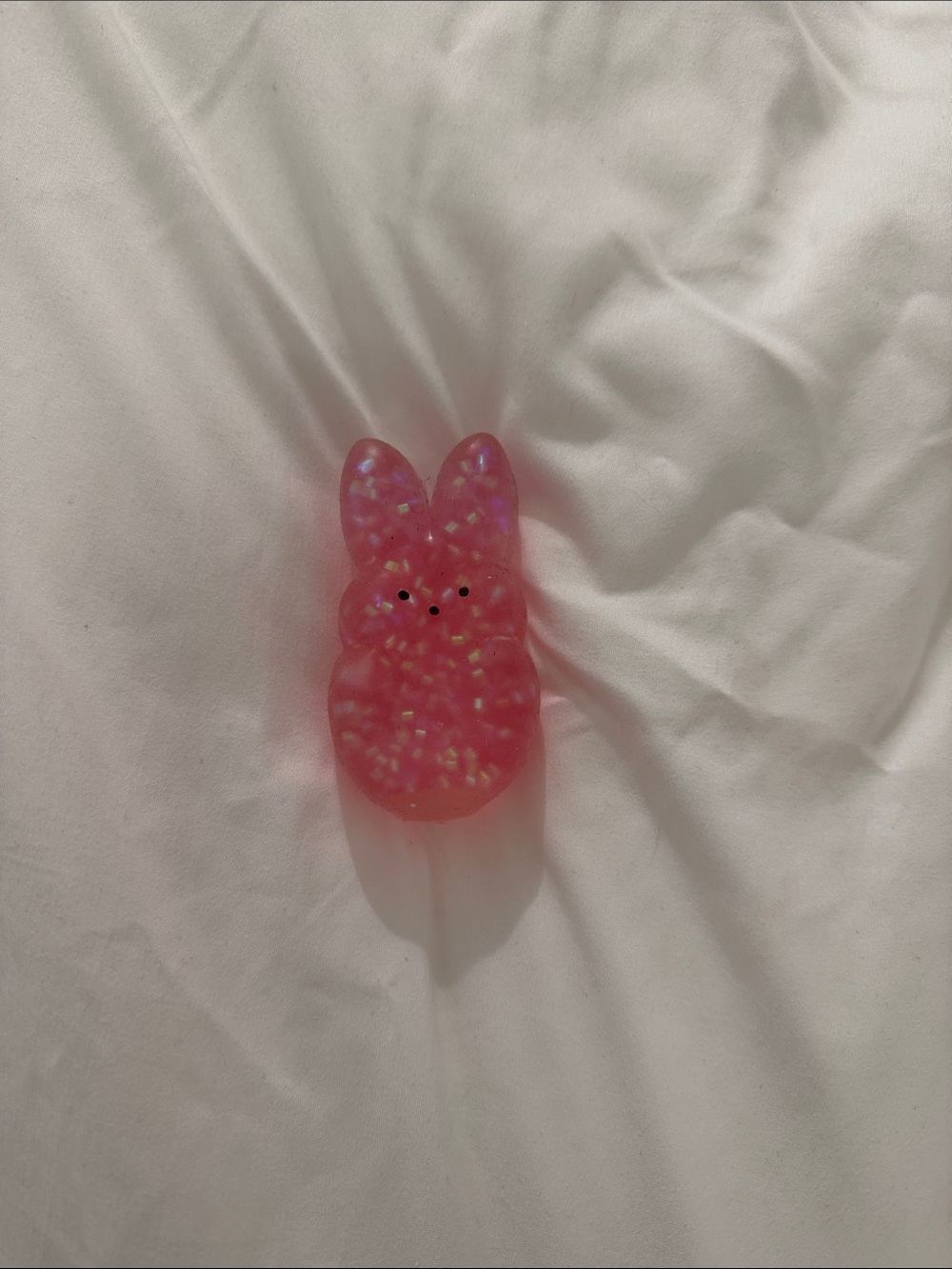 Michaels Pink Glitter Bunny fidget toy squishy